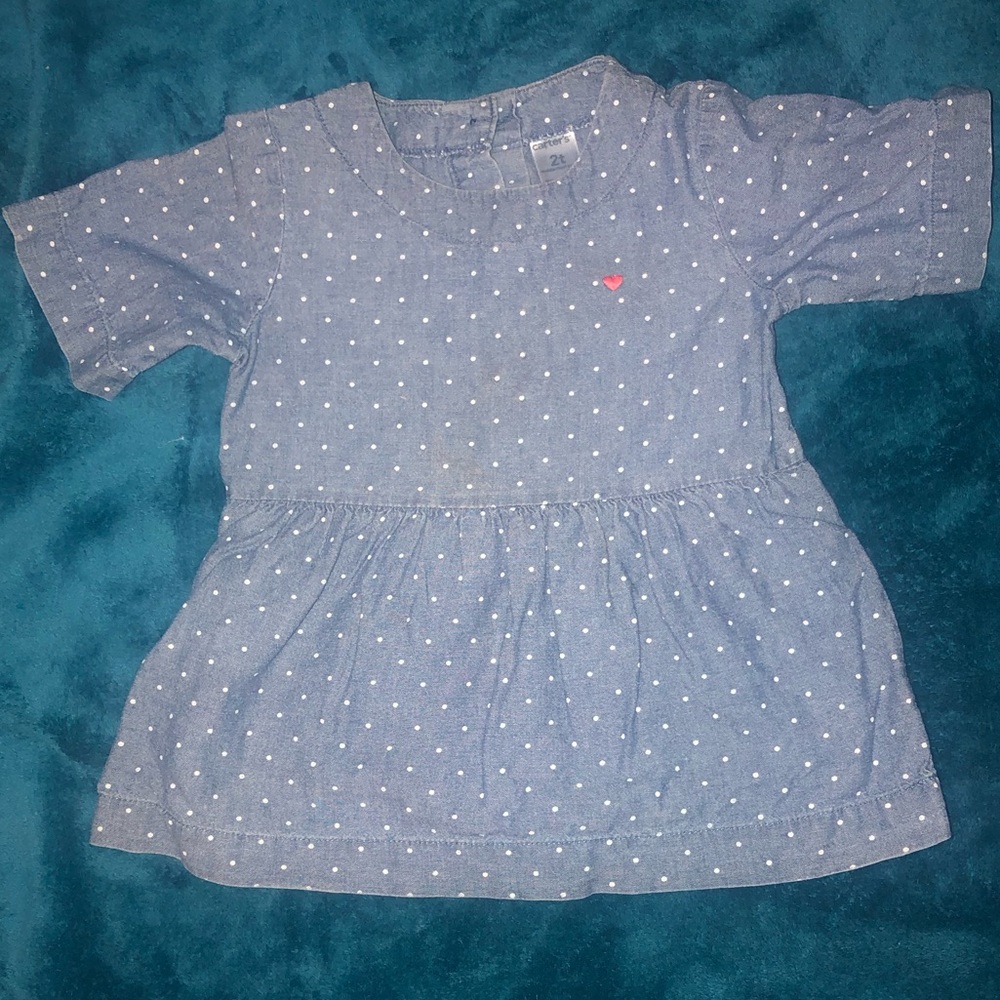 Blue Short Sleeve Blouse